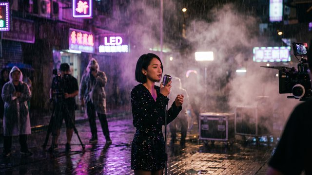 国产传媒霓虹夜色MV拍摄花絮